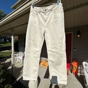 Levi’s Low Pro Straight Cream Denim Jeans